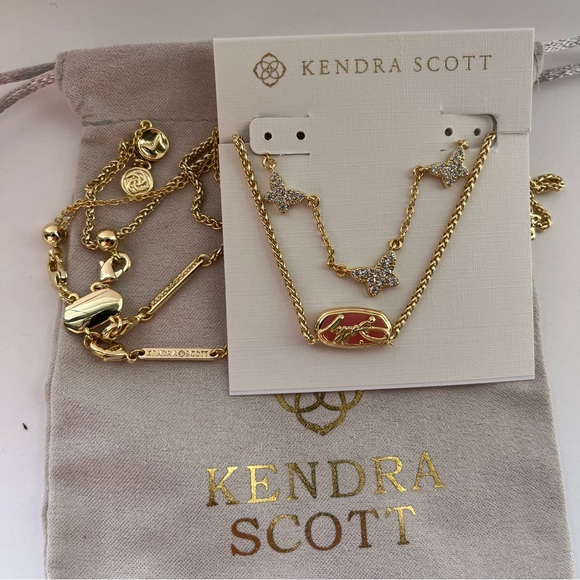 ✨Dolly Parton x Kendra Scott Gold Elisa Convertible Butterfly pendant necklace🦋 - Picture 9 of 11